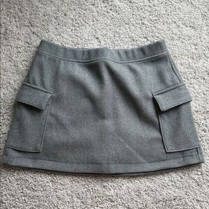 Gray Women's Skirt with Pockets